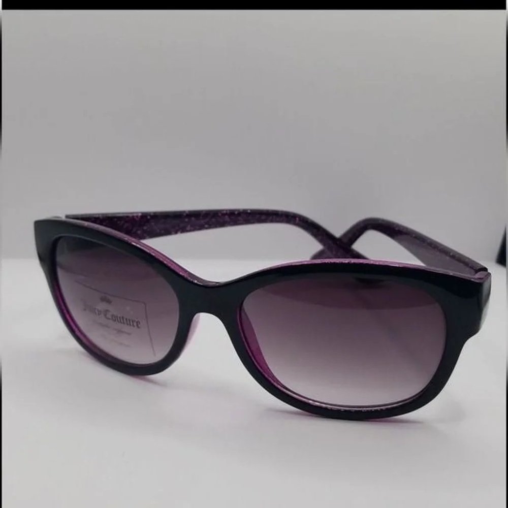 Juicy Couture black and sparkle purple sunglasses